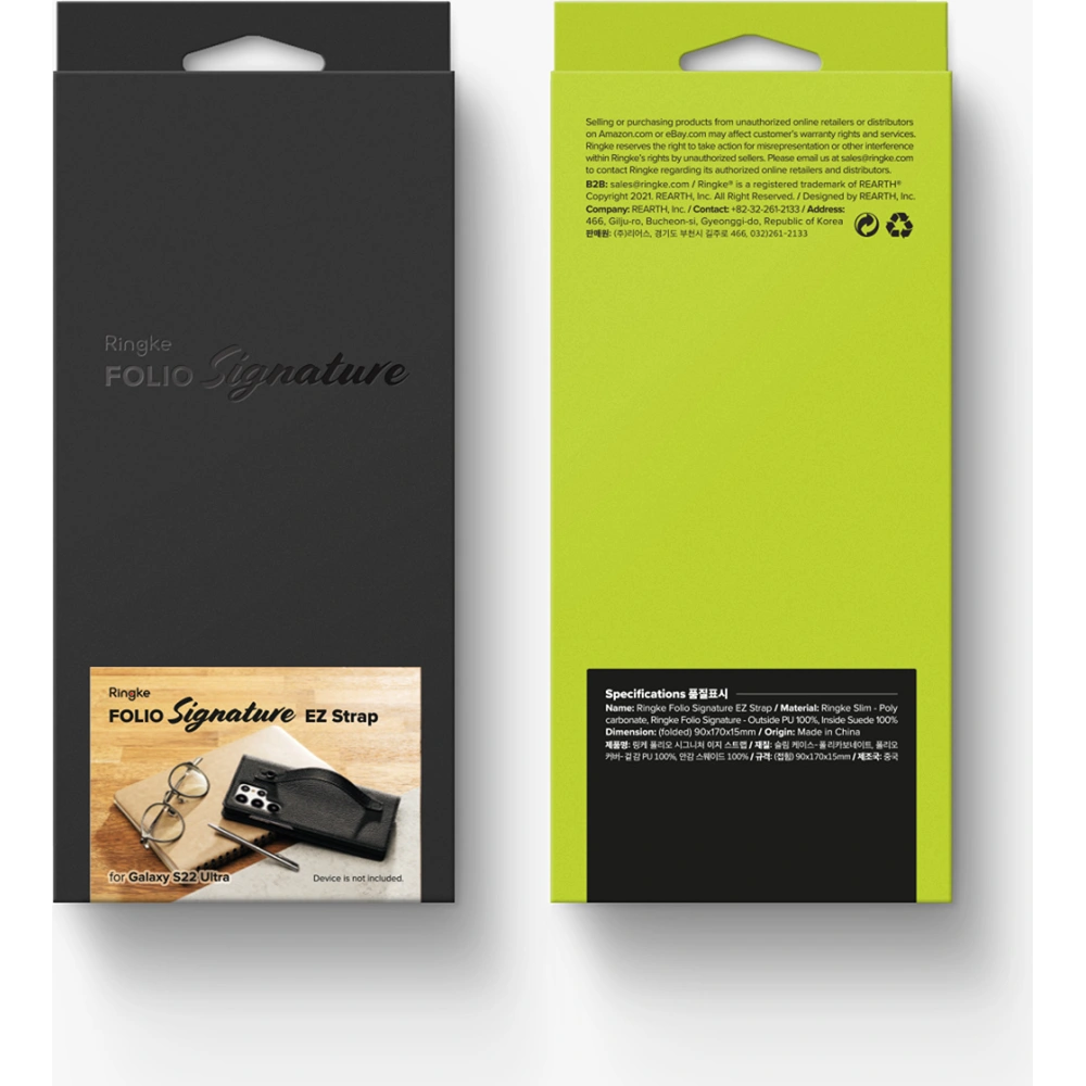 Etui Ringke Folio Signature EZ Strap Samsung Galaxy S22 Ultra Black