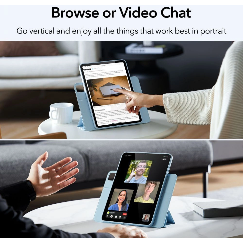 Etui ESR Rebound Hybrid Apple iPad Air 10.9 2020/2022 (4. i 5. generacji) / iPad Air 11 2024 (6. generacji) Black