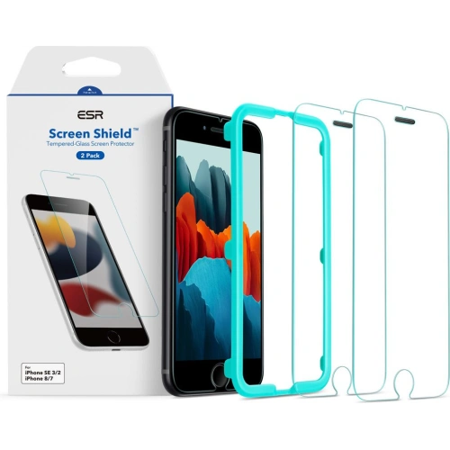 Kup Gehärtetes Glas ESR Bildschirm-Schutz Apple iPhone SE 2022/SE 2020/8/7 Klar [2 PACK] - ESR490 - {ean13} - Sklep Home Screen