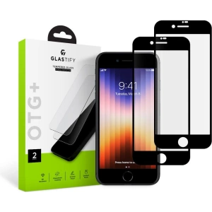 Kup Gehärtetes Glas Glastify OTG+ Apple iPhone SE 2022/SE 2020/8/7 Schwarz [2 PACK] - GST016BLK - {ean13} - Sklep Home Screen