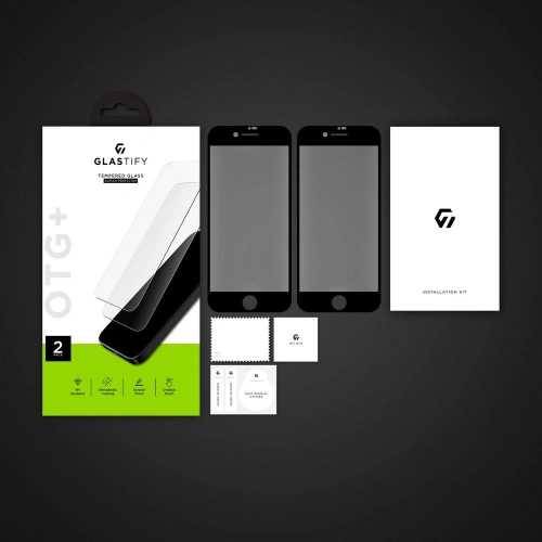 Kup Szkło hartowane Glastify OTG+ Apple iPhone SE 2022/SE 2020/8/7 Black [2 PACK] - GST016BLK - {ean13} - Sklep Home Screen
