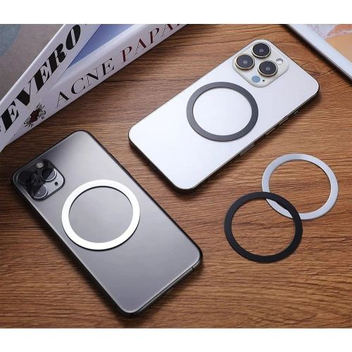 Kup Adapter Tech-Protect Magmat MagSafe Universal Magnetic Ring Negru și Argintiu - THP923BLKSLV - {ean13} - Sklep Home Screen