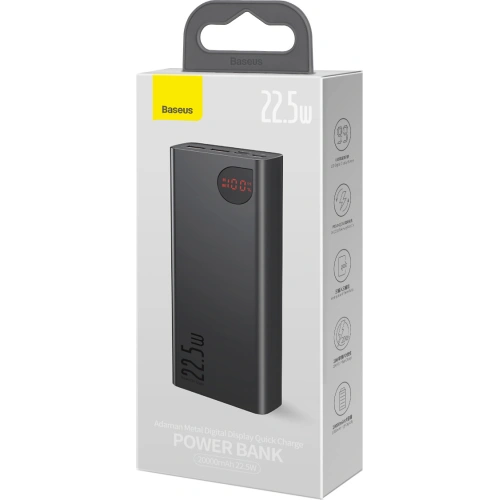Kup Powerbank Baseus Adaman Metal, 20000mAh, 22.5W (fekete) - BSU3193BLK - {ean13} - Sklep Home Screen