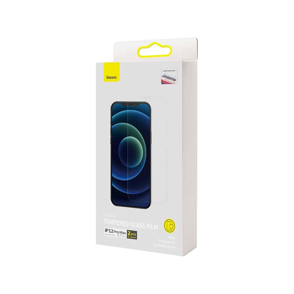 Szkło hartowane 0.3mm Baseus SGBL060802 Apple iPhone 12 Pro Max [2 PACK]