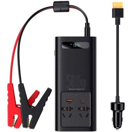 Kup Autós inverter Baseus 500W, 220V, CN/EU (fekete) - BSU3213BLK - {ean13} - Sklep Home Screen
