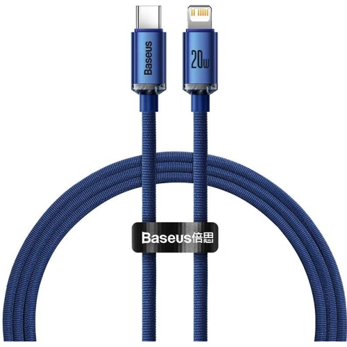 Kup USB-C to Lightning kábel Baseus Crystal, 20W, 1.2m (kék) - BSU3214BLU - {ean13} - Sklep Home Screen