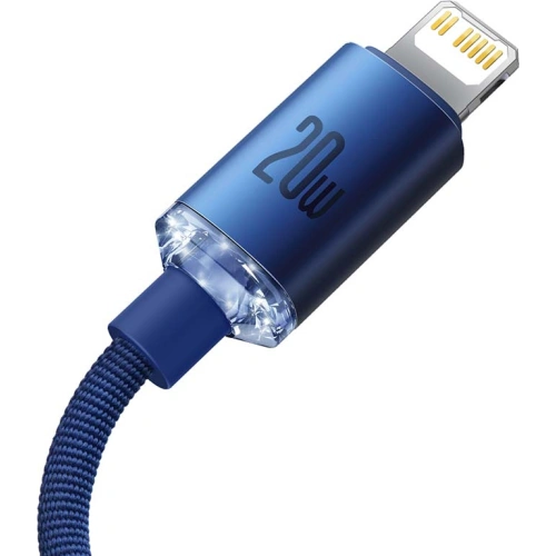 Kup USB-C to Lightning kábel Baseus Crystal, 20W, 1.2m (kék) - BSU3214BLU - {ean13} - Sklep Home Screen