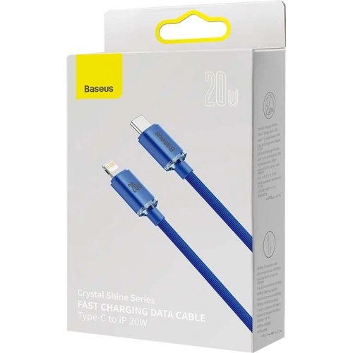 Kup USB-C to Lightning kábel Baseus Crystal, 20W, 1.2m (kék) - BSU3214BLU - {ean13} - Sklep Home Screen