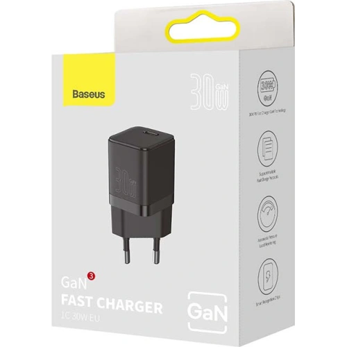 Kup Netzteil Baseus GaN3 USB-C 30W (schwarz) - BSU3215BLK - {ean13} - Sklep Home Screen