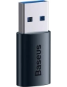 Adapter USB-A la USB-C Baseus Ingenuity OTG (albastru)