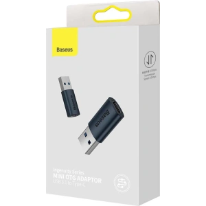 Baseus Ingenuity USB-A to USB-C adapter OTG (blue)