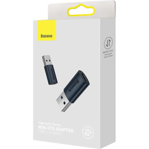 Kup Adapter USB-A la USB-C Baseus Ingenuity OTG (albastru) - BSU3219BLU - {ean13} - Sklep Home Screen