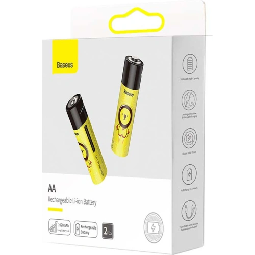 Kup Akumulátory Baseus, 2xAA, 1920mAh, micro USB (černo-žluté) - BSU3220BLKYEL - {ean13} - Sklep Home Screen