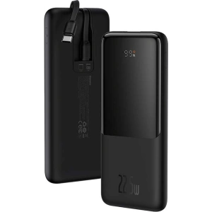 Powerbank Baseus Elf 10000mAh 22.5W + kabel USB-C, Lightning (czarny)