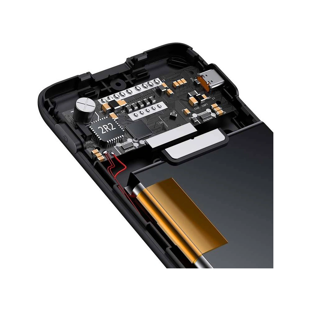 Powerbank Baseus Elf 10000mAh 22.5W + kabel USB-C, Lightning (czarny)