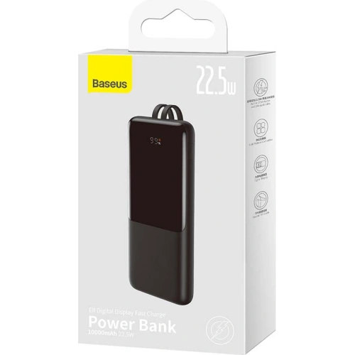Kup Powerbank Baseus Elf 10000mAh 22.5W + cablu USB-C, Lightning (negru) - BSU3221BLK - {ean13} - Sklep Home Screen