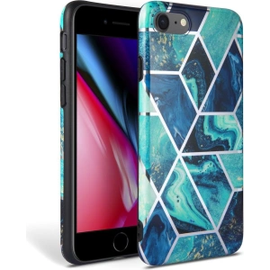 Kup Case Tech-Protect Marble Apple iPhone SE 2022/SE 2020/8/7 Blau - THP948BLU - {ean13} - Sklep Home Screen