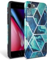 Etui Tech-Protect Marble Apple iPhone SE 2022/SE 2020/8/7 Albastru