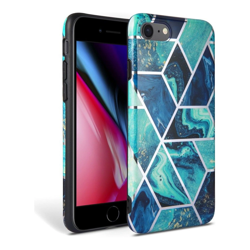 Etui Tech-Protect Marble Apple iPhone SE 2022/SE 2020/8/7 Blue