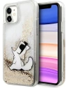 Etui Karl Lagerfeld KLHCN61GCFD Apple iPhone 11 aur/gold hardcase Liquid Glitter Choupette Fun