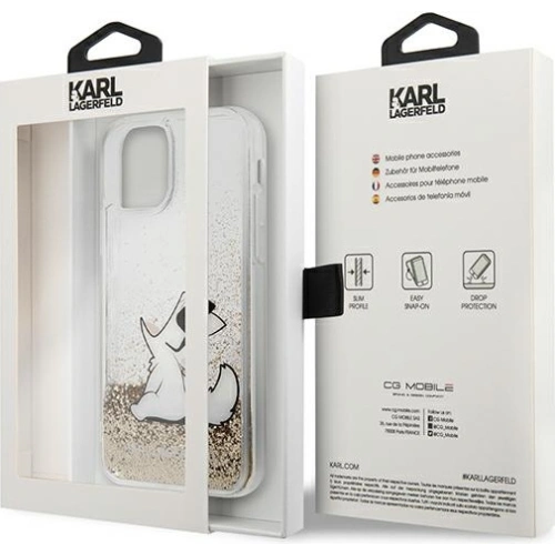 Kup Etui Karl Lagerfeld KLHCN61GCFD Apple iPhone 11 arany/hardcase Liquid Glitter Choupette Fun - KLD902GLD - {ean13} - Sklep Home Screen