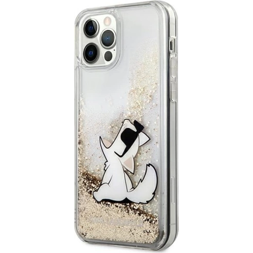 Kup Etui Karl Lagerfeld KLHCP12MGCFD Apple iPhone 12/12 Pro auriu/gold hardcase Liquid Glitter Choupette Fun - KLD903GLD - {ean13} - Sklep Home Screen