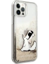 Buy Karl Lagerfeld KLHCP12MGCFD Apple iPhone 12/12 Pro gold hardcase Liquid Glitter Choupette Fun - KLD903GLD - {ean13} - Home Screen Store Europe