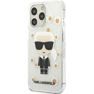 Case Karl Lagerfeld KLHCP13LHFLT Apple iPhone 13 Pro transparent/blumen Ikonik Karl