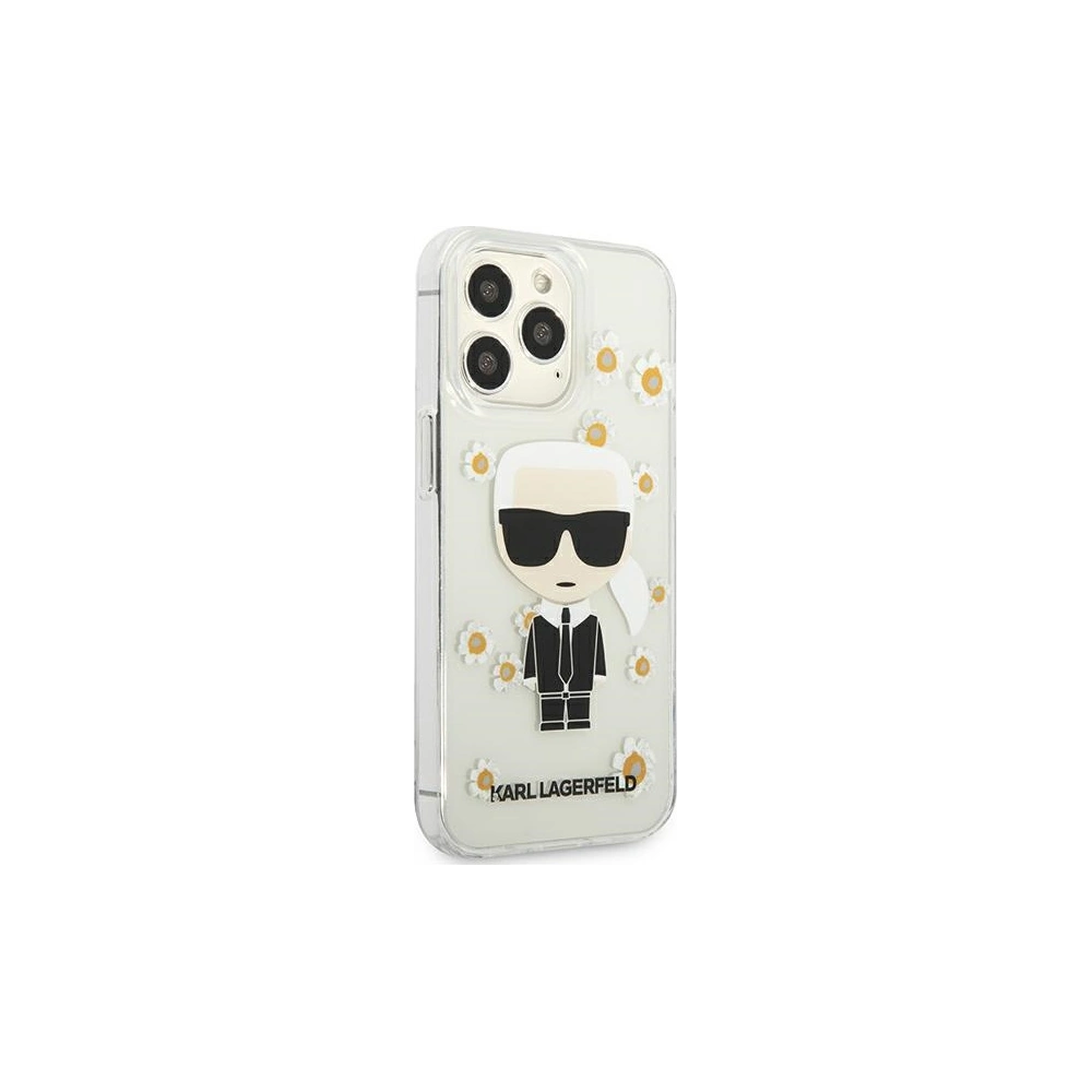 Etui Karl Lagerfeld KLHCP13LHFLT Apple iPhone 13 Pro przezroczysty/transparent Flower Ikonik Karl