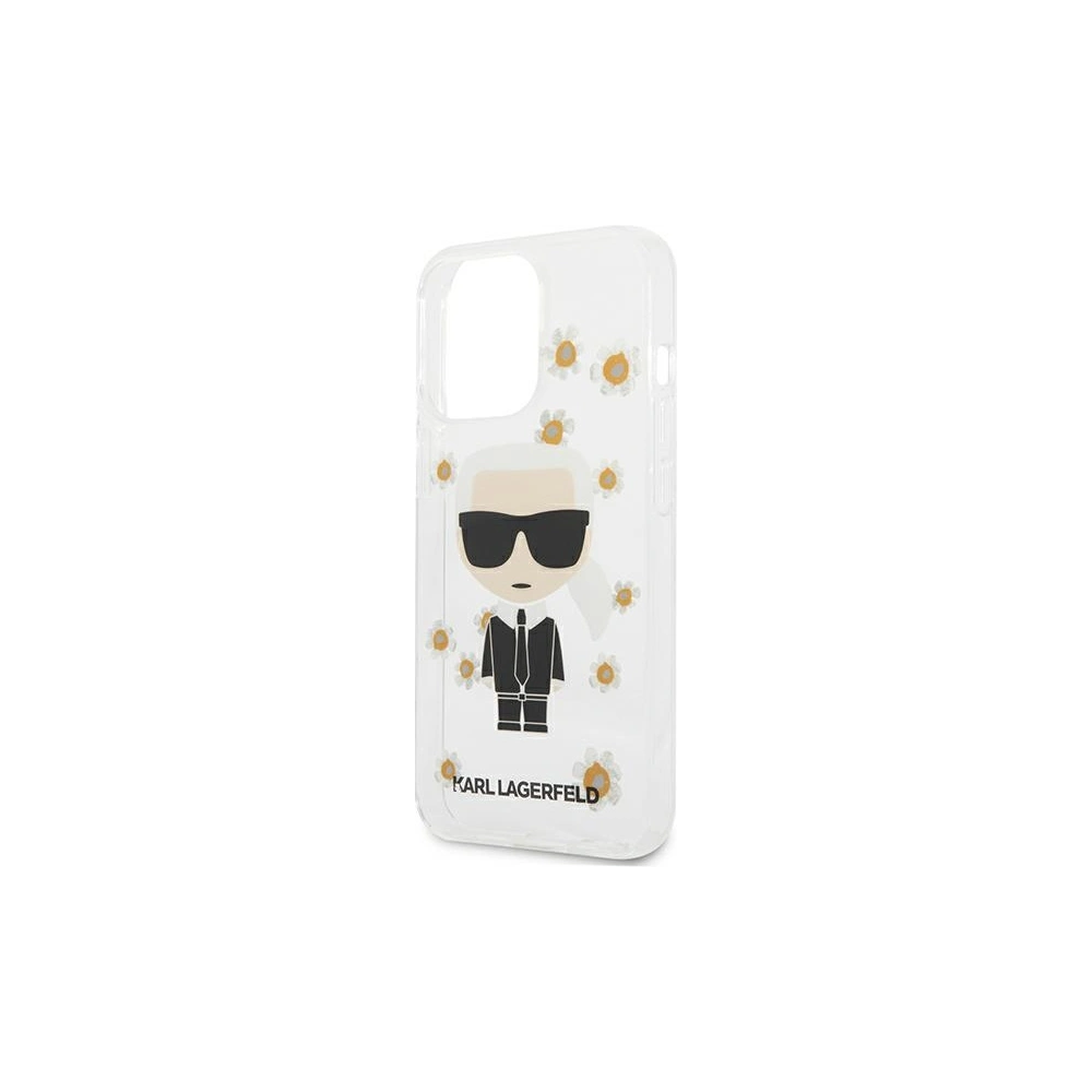 Etui Karl Lagerfeld KLHCP13LHFLT Apple iPhone 13 Pro przezroczysty/transparent Flower Ikonik Karl