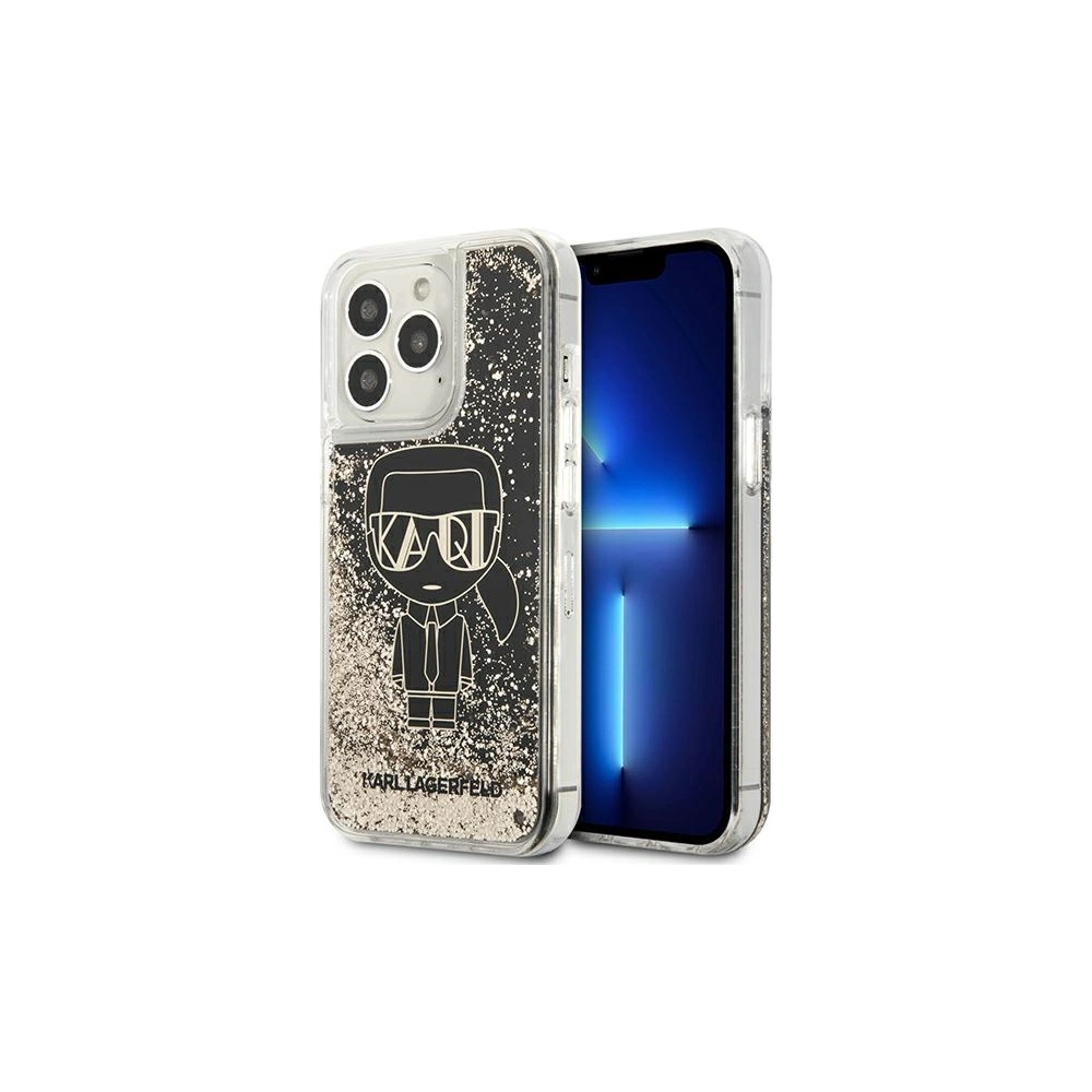 Etui Karl Lagerfeld KLHCP13LLGGKBK Apple iPhone 13 Pro czarny/black hardcase Liquid Glitter Gatsby