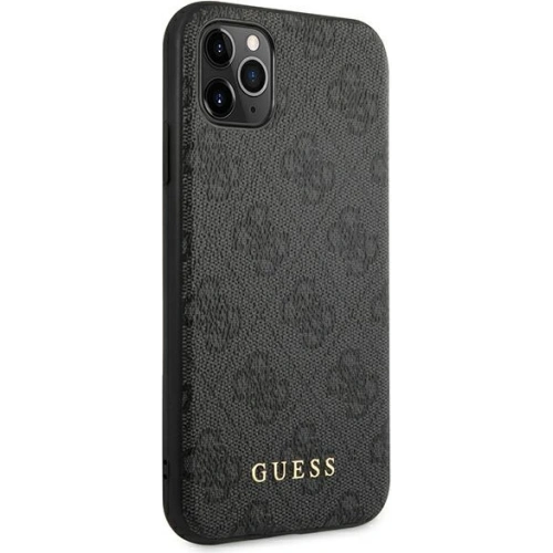 Buy Guess GUHCN58G4GFGR Apple iPhone 11 Pro grey hard case 4G Metal Gold Logo - GUE1670GRY - {ean13} - Home Screen Store Europe