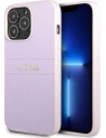 Etui Guess GUHCP13LPSASBPU Apple iPhone 13 Pro lila/purple Saffiano Hot Stamp & Metal Logo