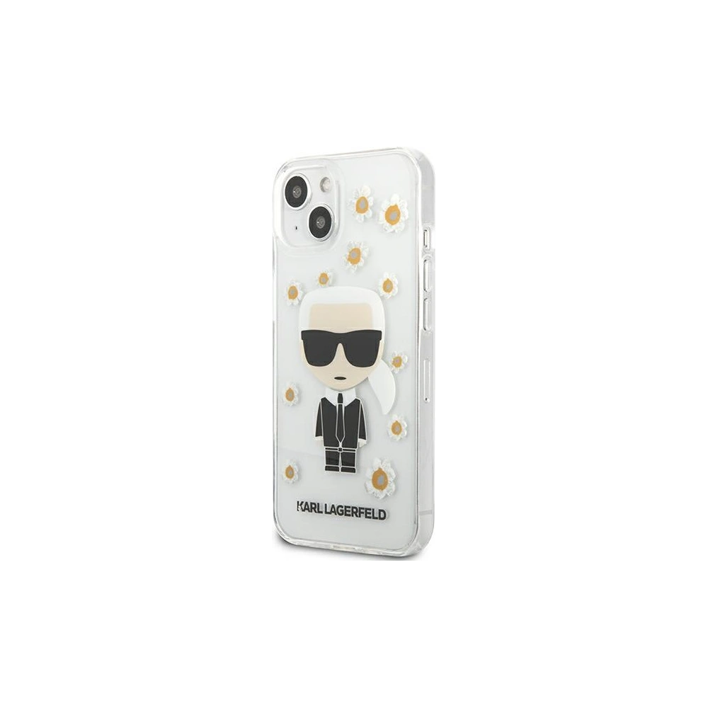 Etui Karl Lagerfeld KLHCP13SHFLT Apple iPhone 13 mini przezroczysty/transparent Flower Ikonik Karl