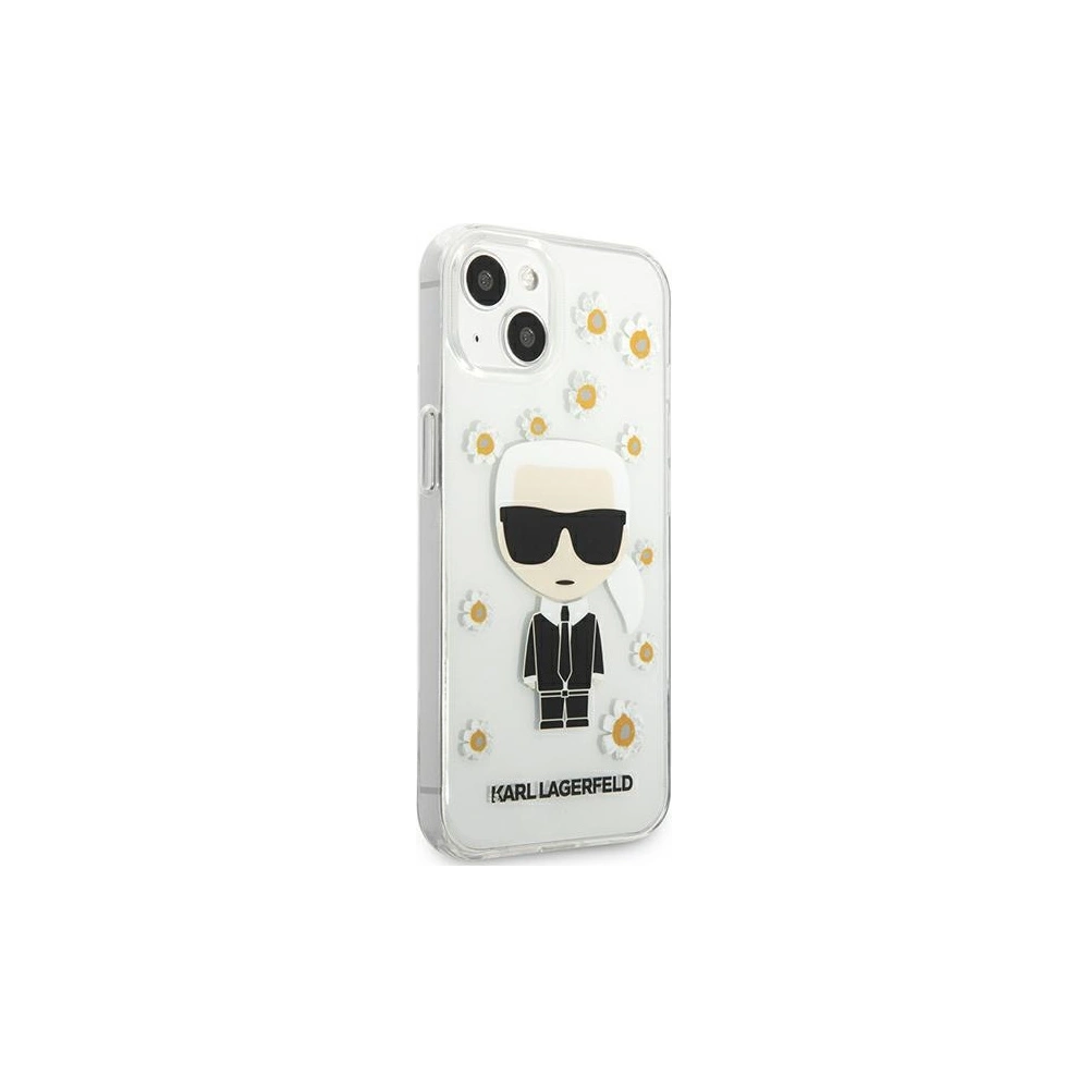 Etui Karl Lagerfeld KLHCP13SHFLT Apple iPhone 13 mini przezroczysty/transparent Flower Ikonik Karl