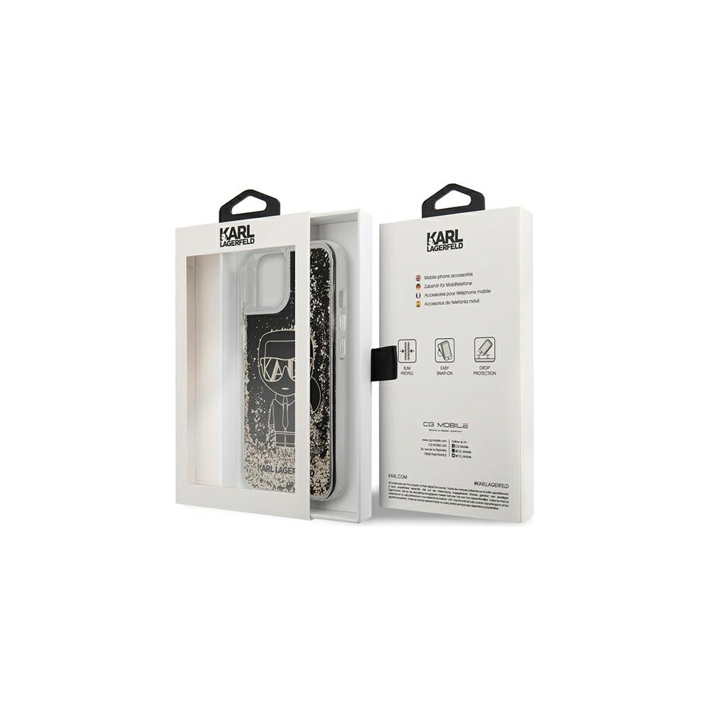 Etui Karl Lagerfeld KLHCP13SLGGKBK Apple iPhone 13 mini czarny/black hardcase Liquid Glitter Gatsby