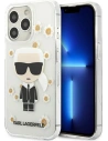 Etui Karl Lagerfeld KLHCP13XHFLT Apple iPhone 13 Pro Max przezroczysty/transparent Flower Ikonik Karl