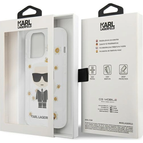 Kup Etui Karl Lagerfeld KLHCP13XHFLT Apple iPhone 13 Pro Max przezroczysty/transparent Flower Ikonik Karl - KLD916CL - {ean13} - Sklep Home Screen
