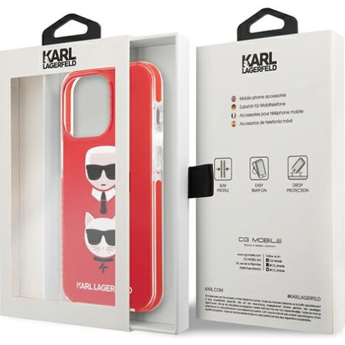 Kup Etui Karl Lagerfeld KLHCP13XTPE2TR Apple iPhone 13 Pro Max hardcase czerwony/red Karl&Choupette Head - KLD918RED - {ean13} - Sklep Home Screen