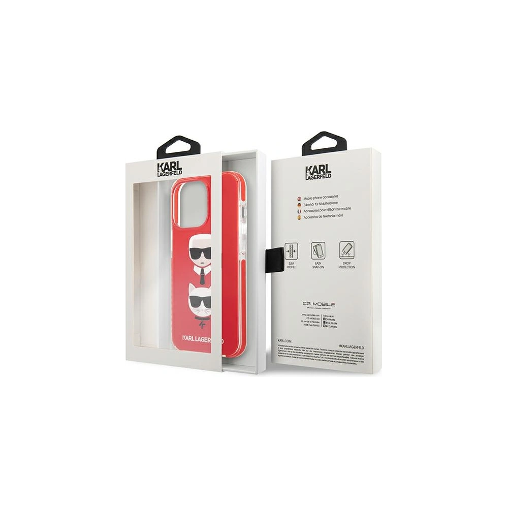 Etui Karl Lagerfeld KLHCP13XTPE2TR Apple iPhone 13 Pro Max hardcase czerwony/red Karl&Choupette Head