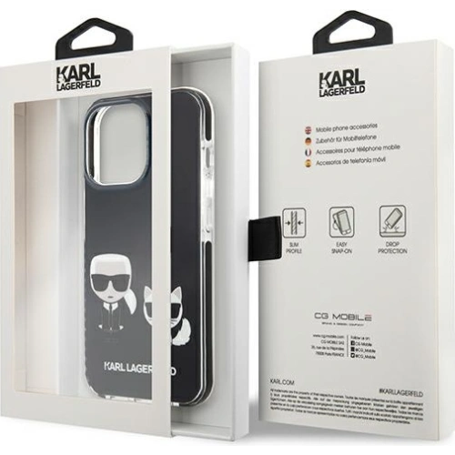 Buy Karl Lagerfeld KLHCP13XTPEKCK Apple iPhone 13 Pro Max hardcase black Karl&Choupette - KLD919BLK - {ean13} - Home Screen Store Europe