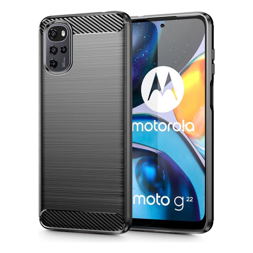 Etui Tech-Protect TPUCarbon Motorola Moto G22 Black