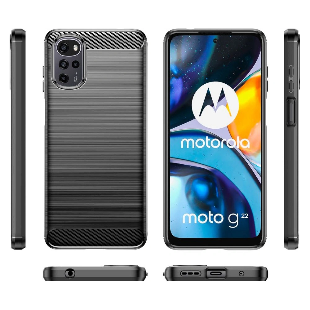 Etui Tech-Protect TPUCarbon Motorola Moto G22 Black