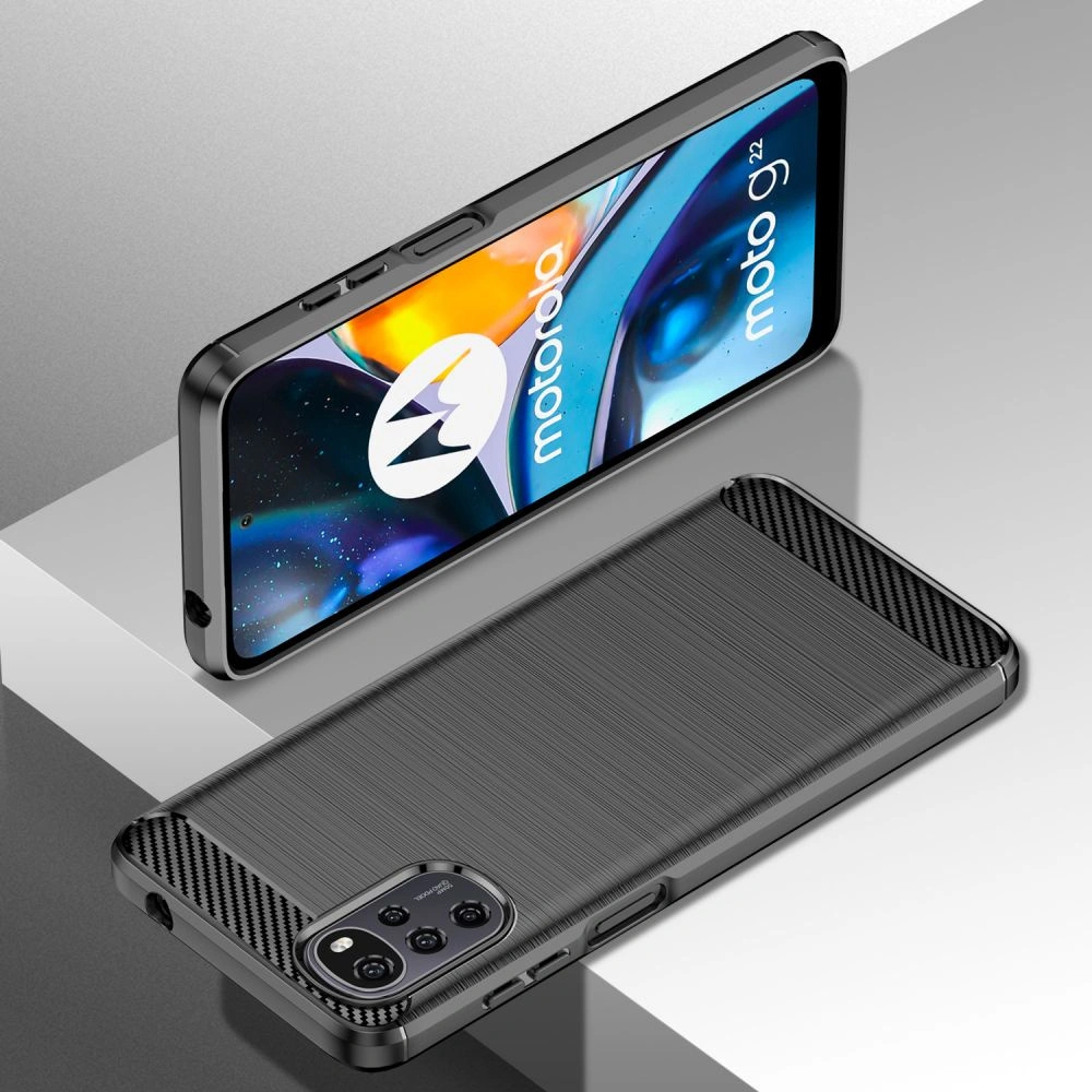 Etui Tech-Protect TPUCarbon Motorola Moto G22 Black