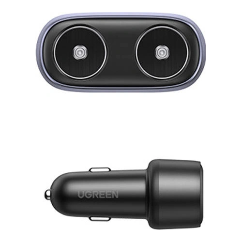 Kup UGREEN CD252 Autoladegerät mit zwei Zigarettenanzünderbuchsen, USB + USB-C, 120W (grau) - UGR1216GRY - {ean13} - Sklep Home Screen