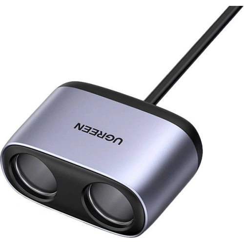 Kup UGREEN CD252 Autoladegerät mit zwei Zigarettenanzünderbuchsen, USB + USB-C, 120W (grau) - UGR1216GRY - {ean13} - Sklep Home Screen