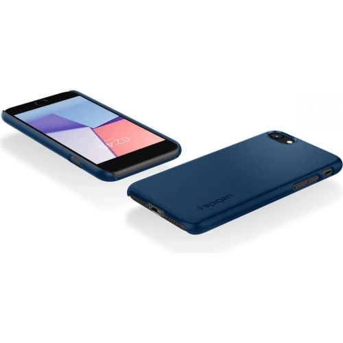 Kup Etui Spigen Thin Fit Apple iPhone SE 2022/SE 2020/8/7 Albastru Marin - SPN2227BLU - {ean13} - Sklep Home Screen