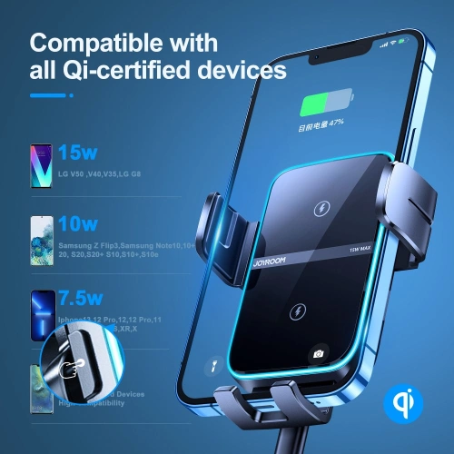 Kup Uchwyt samochodowy z ładowarką indukcyjną Joyroom JR-ZS246 Dashboard Car Mount Wireless Charger 15W Black - JYR086BLK - {ean13} - Sklep Home Screen