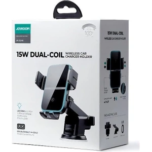 Kup Autohalter mit induktiver Ladestation Joyroom JR-ZS246 Armaturenbrett Auto-Mount Wireless Charger 15W Schwarz - JYR086BLK - {ean13} - Sklep Home Screen