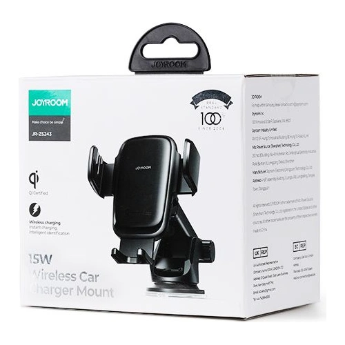 Kup Upevnění do auta s bezdrátovou nabíječkou Joyroom JR-ZS243 Dashboard Car Mount Wireless Charger 15W Černá - JYR088BLK - {ean13} - Sklep Home Screen